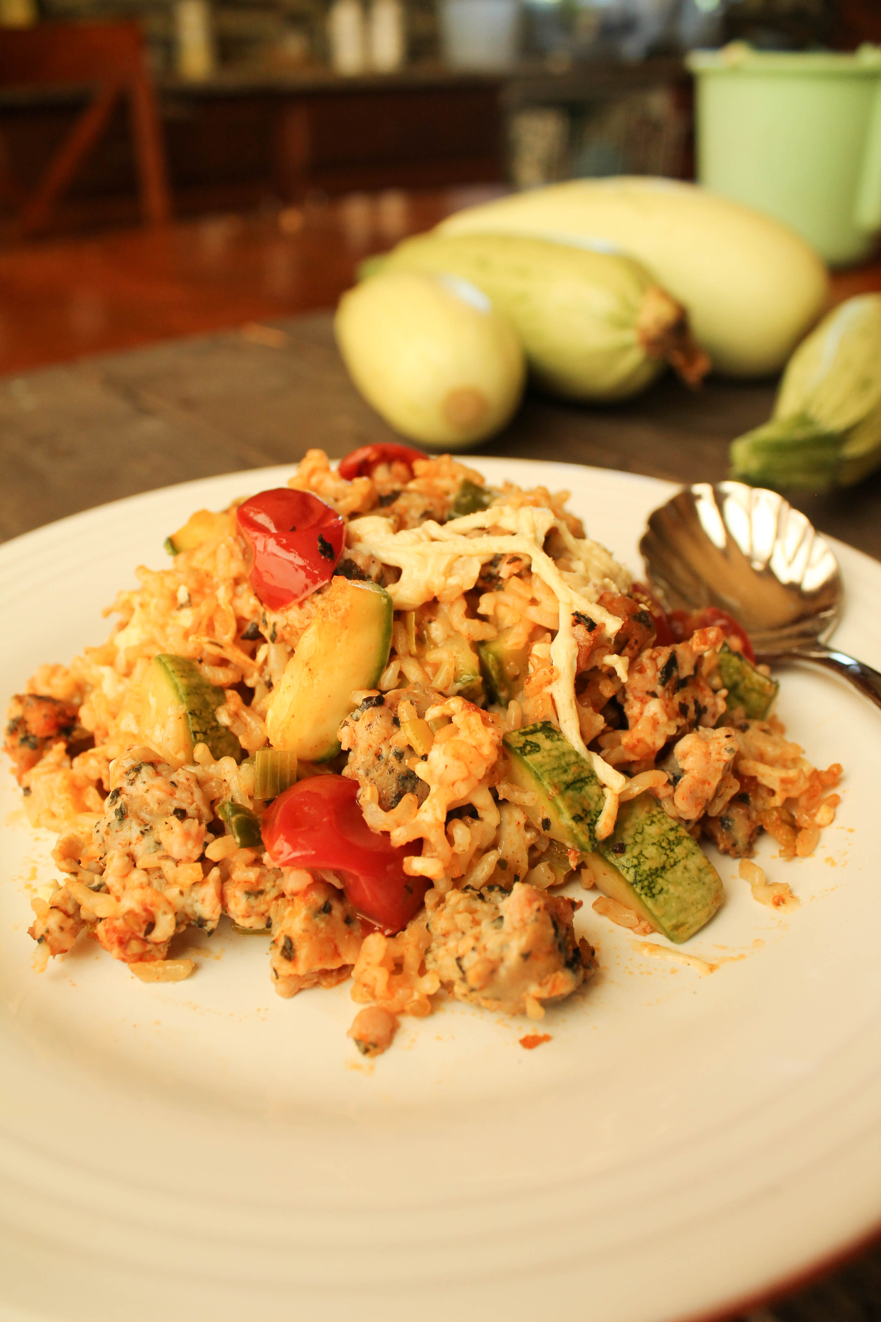 Zucchini Rice Casserole Gluten & Dairy Free Tessa the Domestic Diva