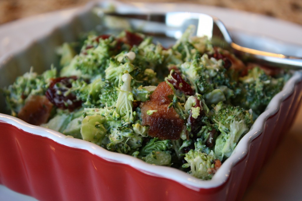 Paleo Broccoli Bacon & Cranberry Salad