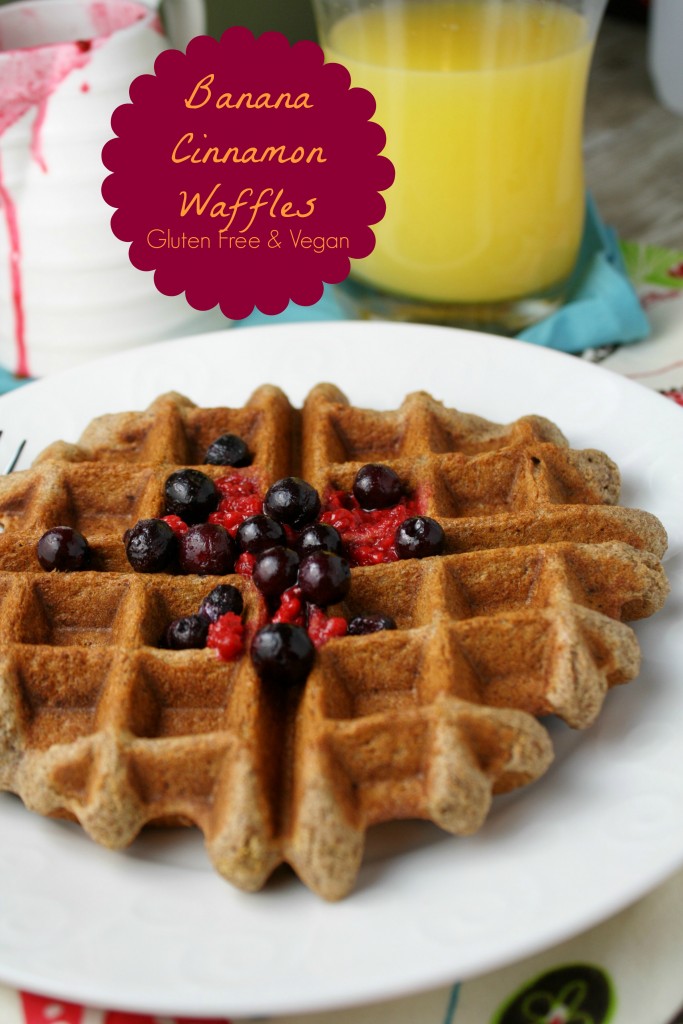 Banana Cinnamon Waffles - Gluten Free & Vegan