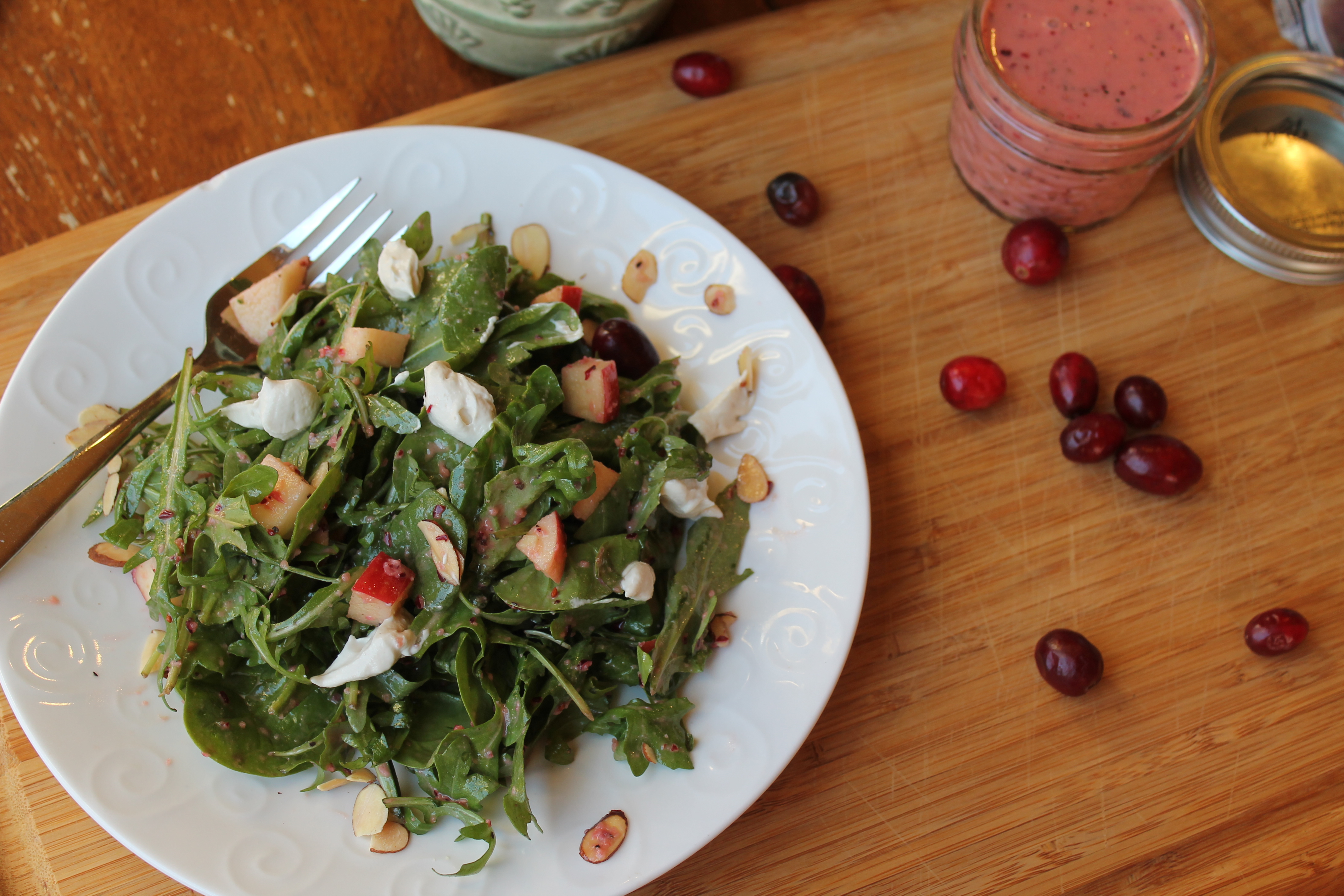 Hearty Mixed Green Salad w/ a Cranberry Vinaigrette Tessa the