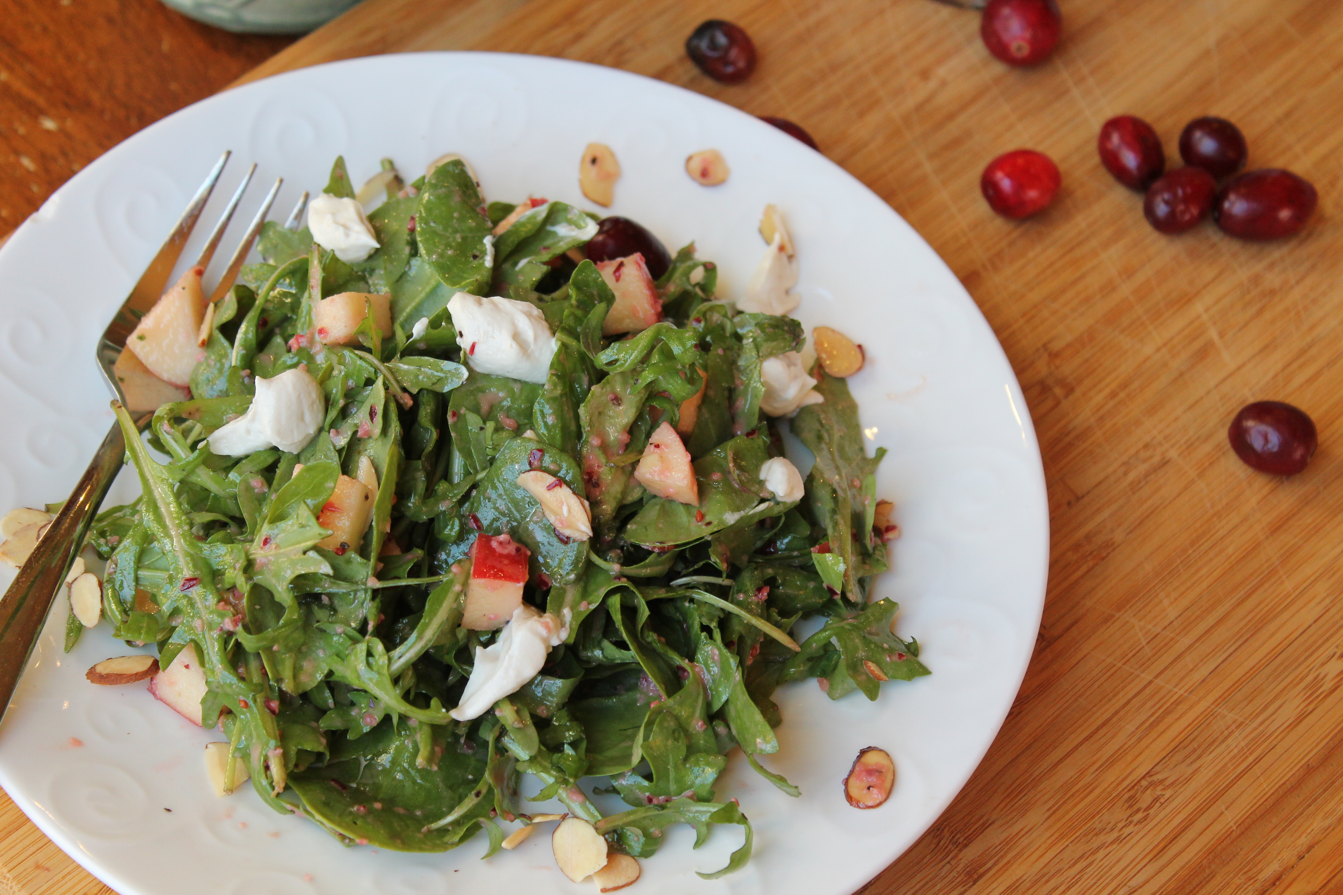 Hearty Mixed Green Salad w/ a Cranberry Vinaigrette Tessa the