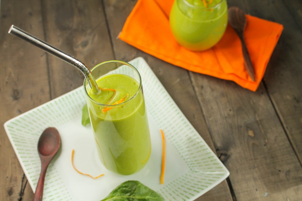 Paleo Orange Greensicle Smoothie - A Full Meal Deal!