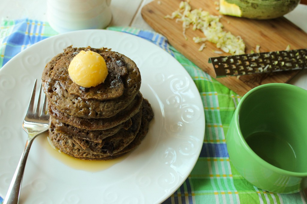 Zucchini Chocolate Chip Pancakes - Gluten Free & Vegan-3449