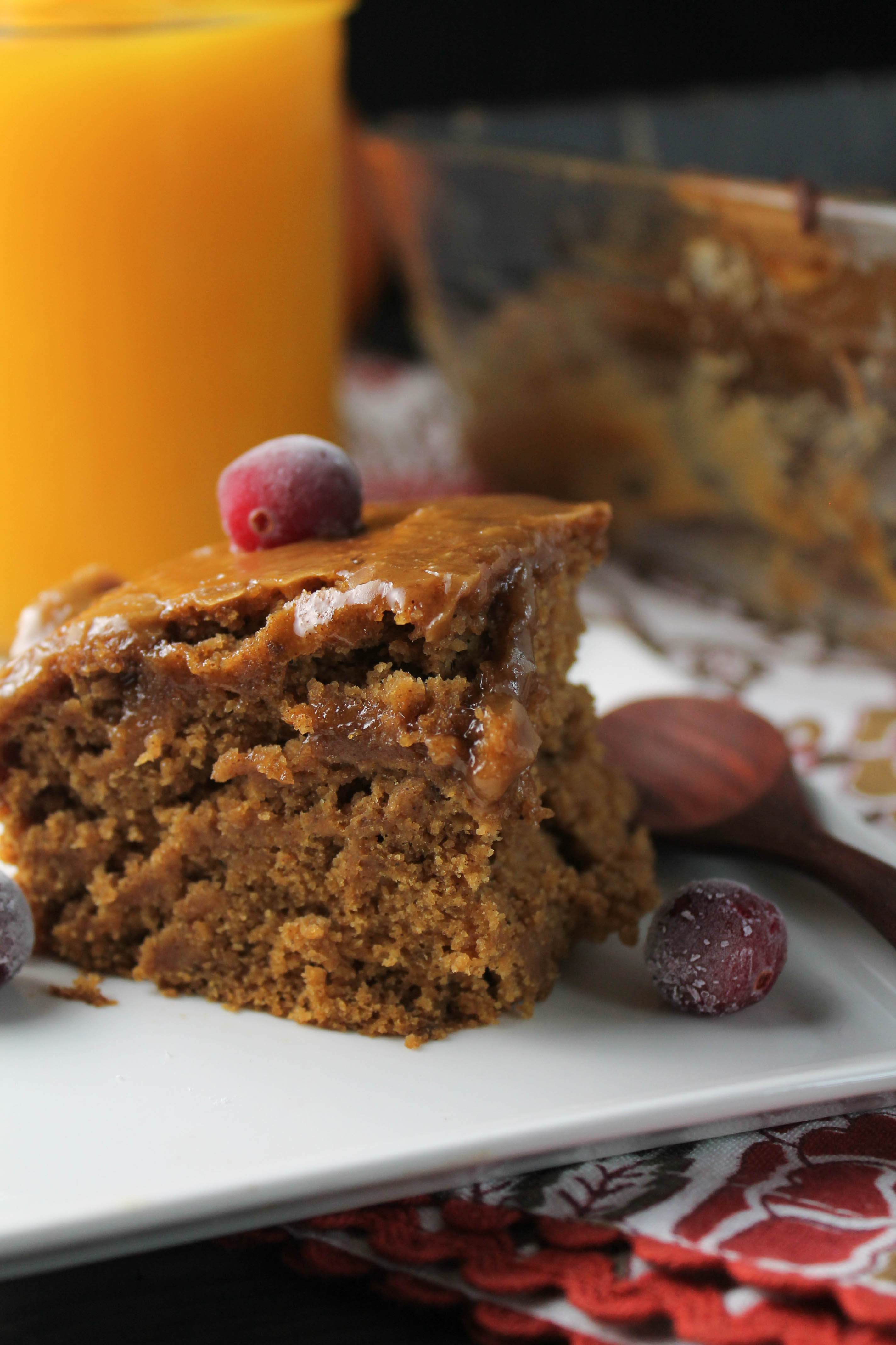 Pumpkin Bars w/ Caramel Frosting Gluten Free & Vegan