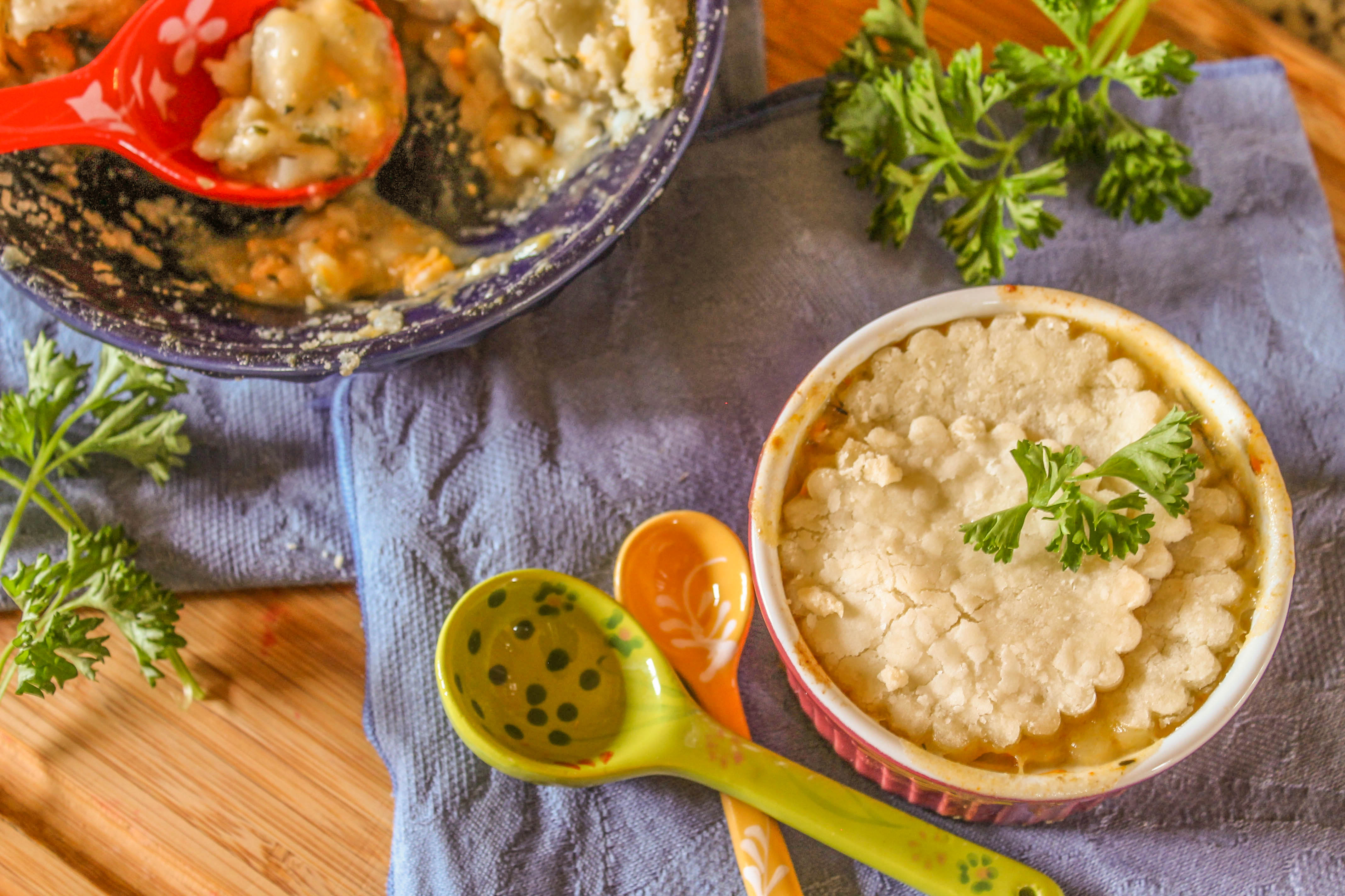 Root Vegetable Chicken Pot Pie, Gluten & Dairy Free w/ Vegan & Paleo