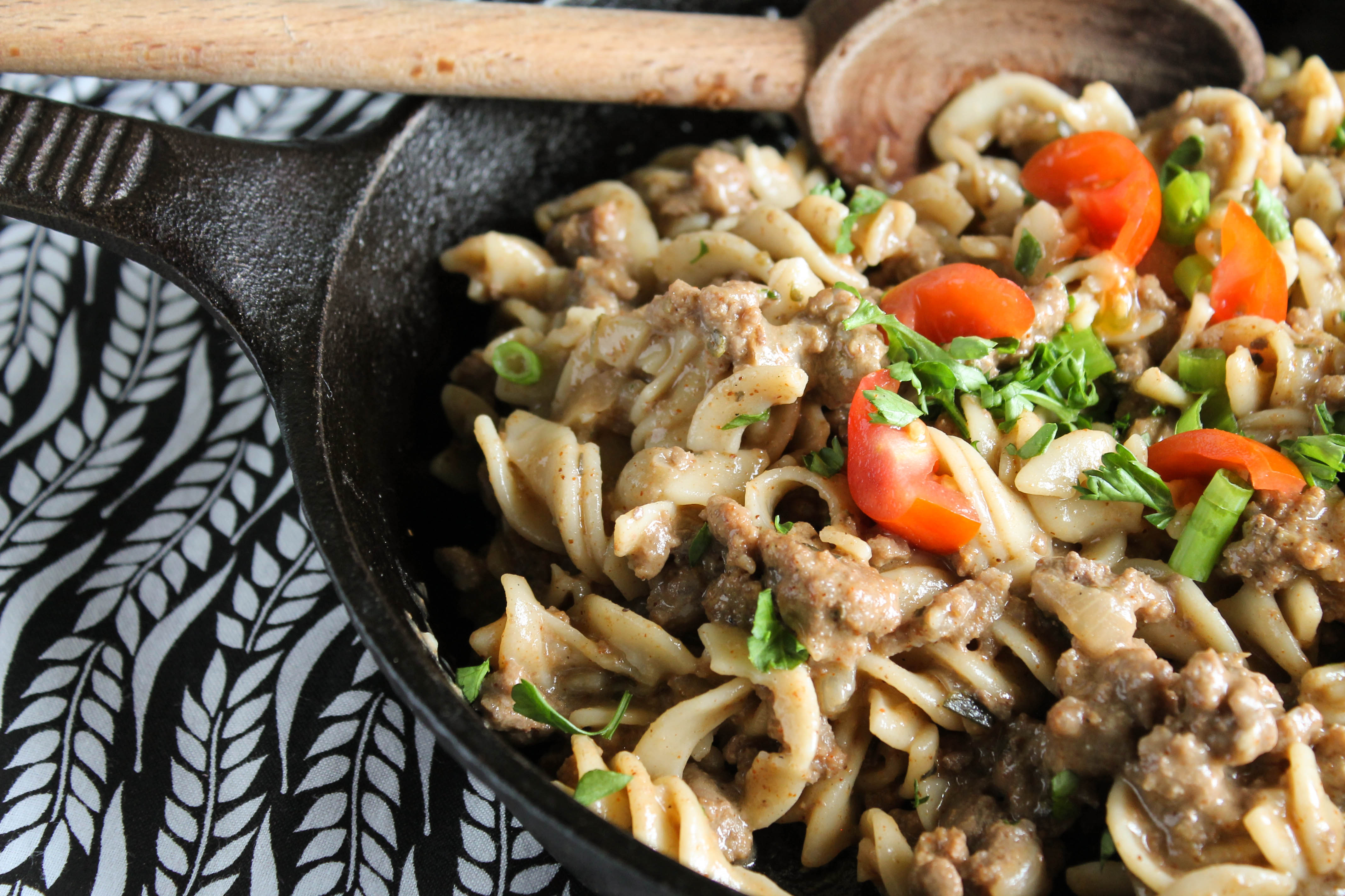 Homemade healthy Hamburger Helper