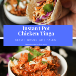 Instant Pot Chicken Tinga #paleo #keto #whole30 #glutenfree #instantpot #chicken #tacos