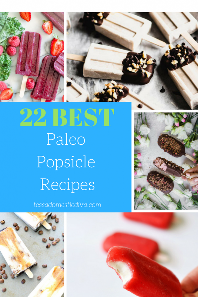 optimized for pinterest collage of 5 paleo popsicles