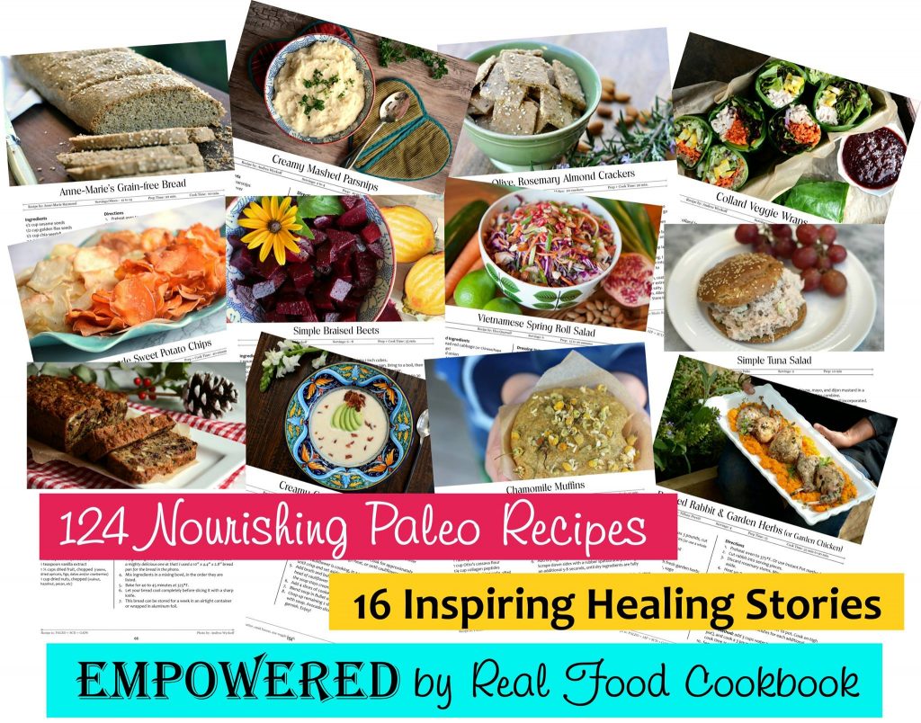 empowered by real food cookbook recipe collage