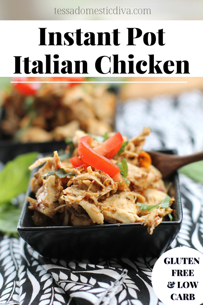 pinterest ready creamy shredded chicken tenderloins in a creamy tomato and basil sauce