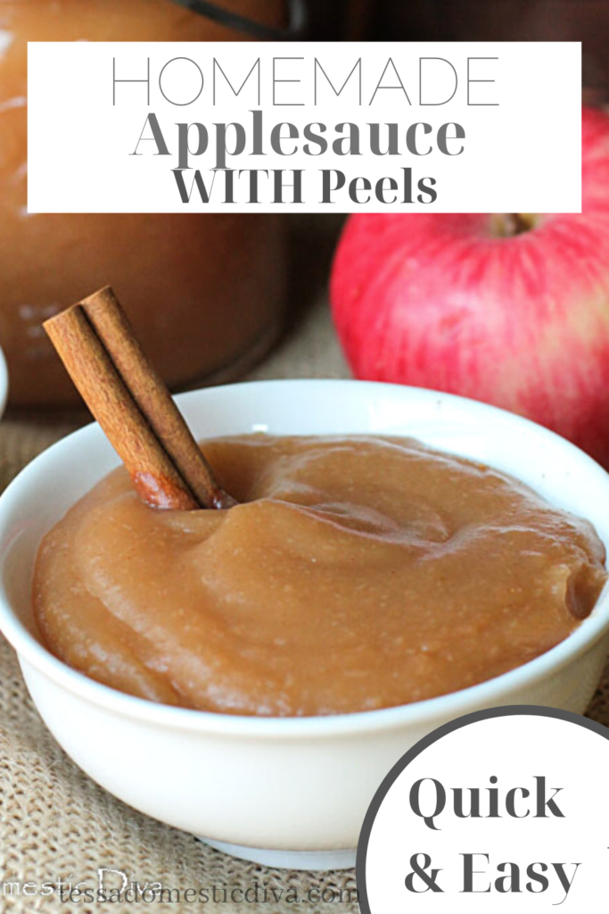 pinterest ready bowl of creamy homemade applesauce