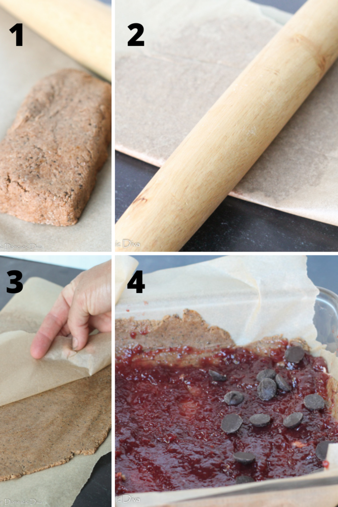 a collage of 4 pictures for how to make cereal bars